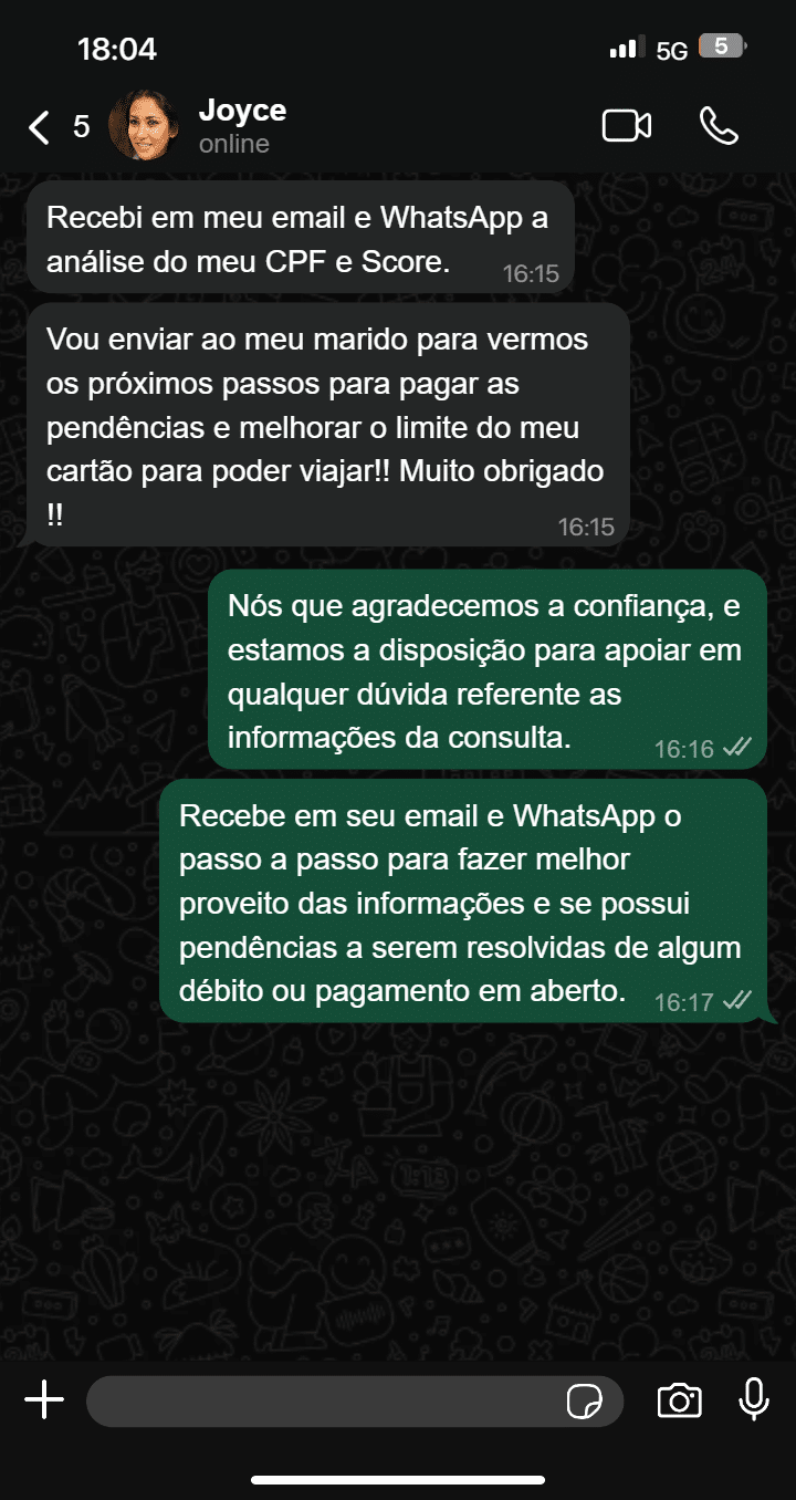 Depoimento de Joyce
